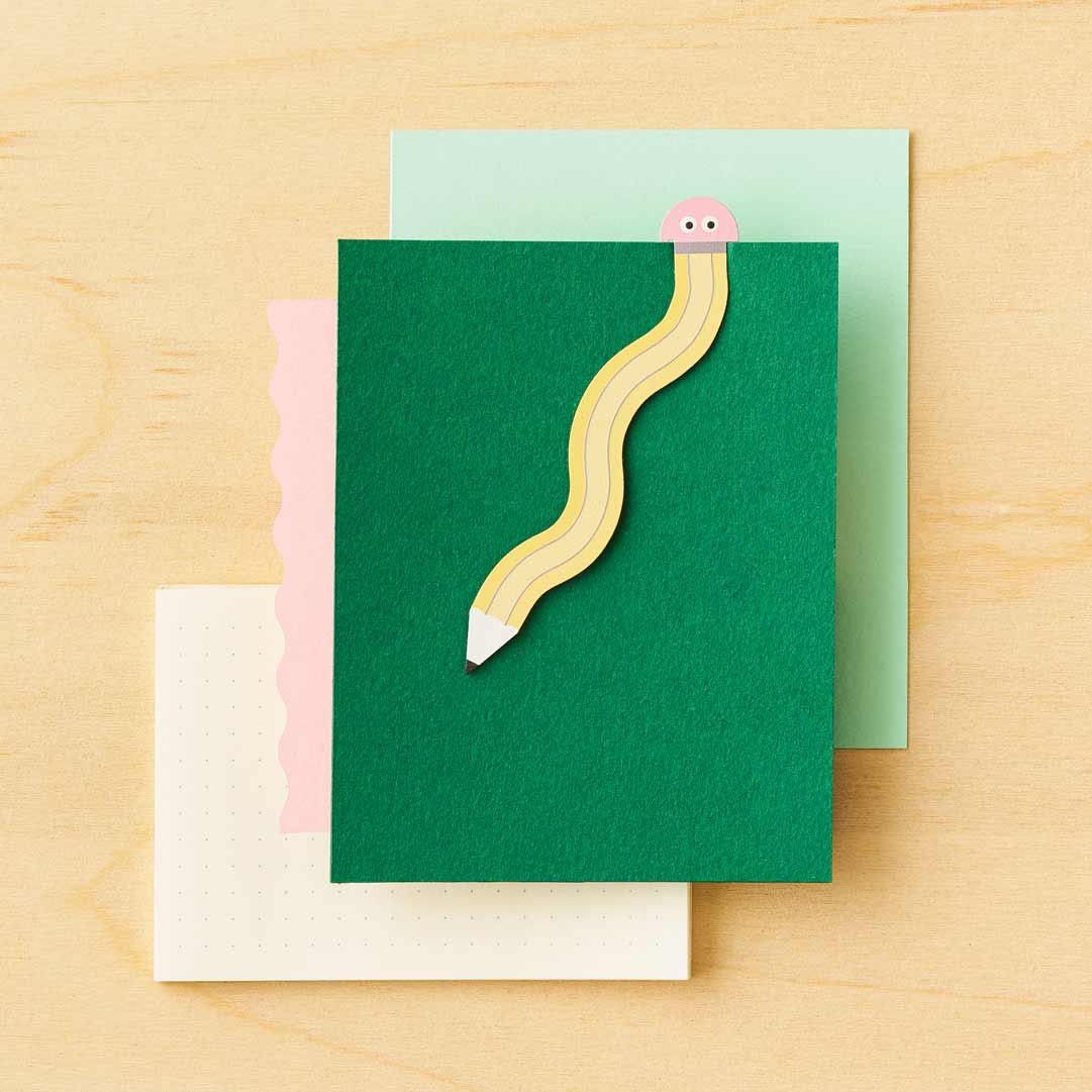 Yellow Pencil Metal Bookmark