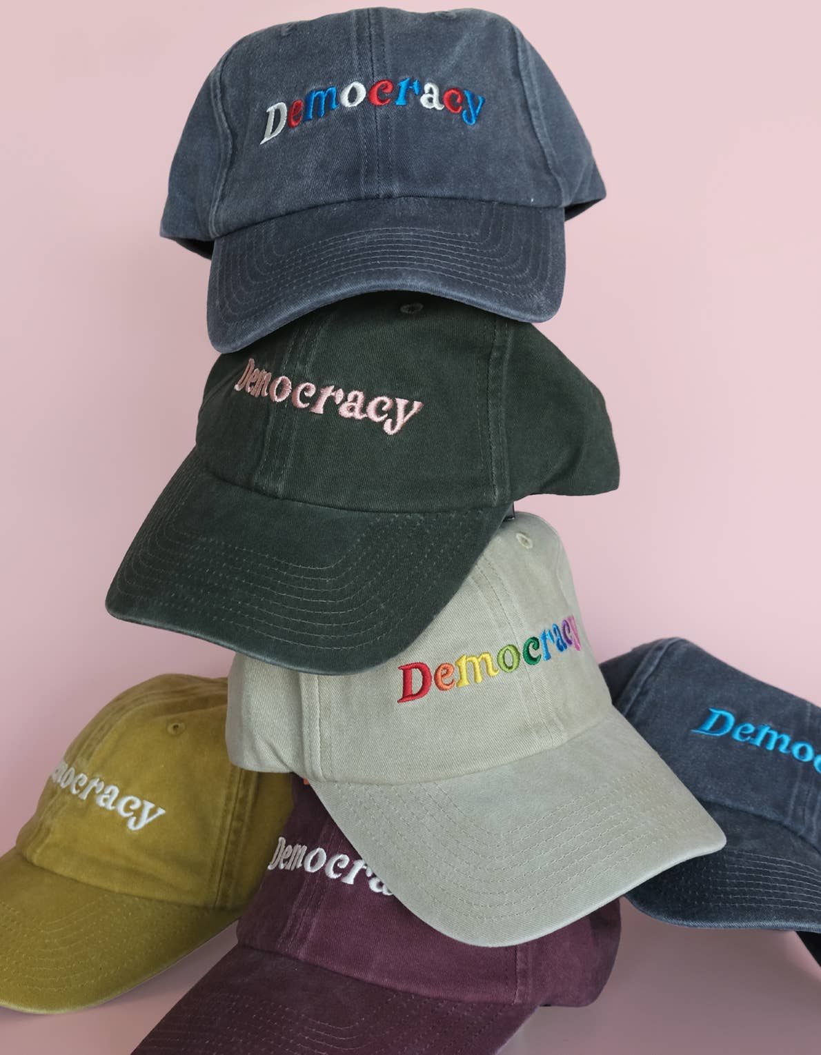 Democracy Embroidered Hat