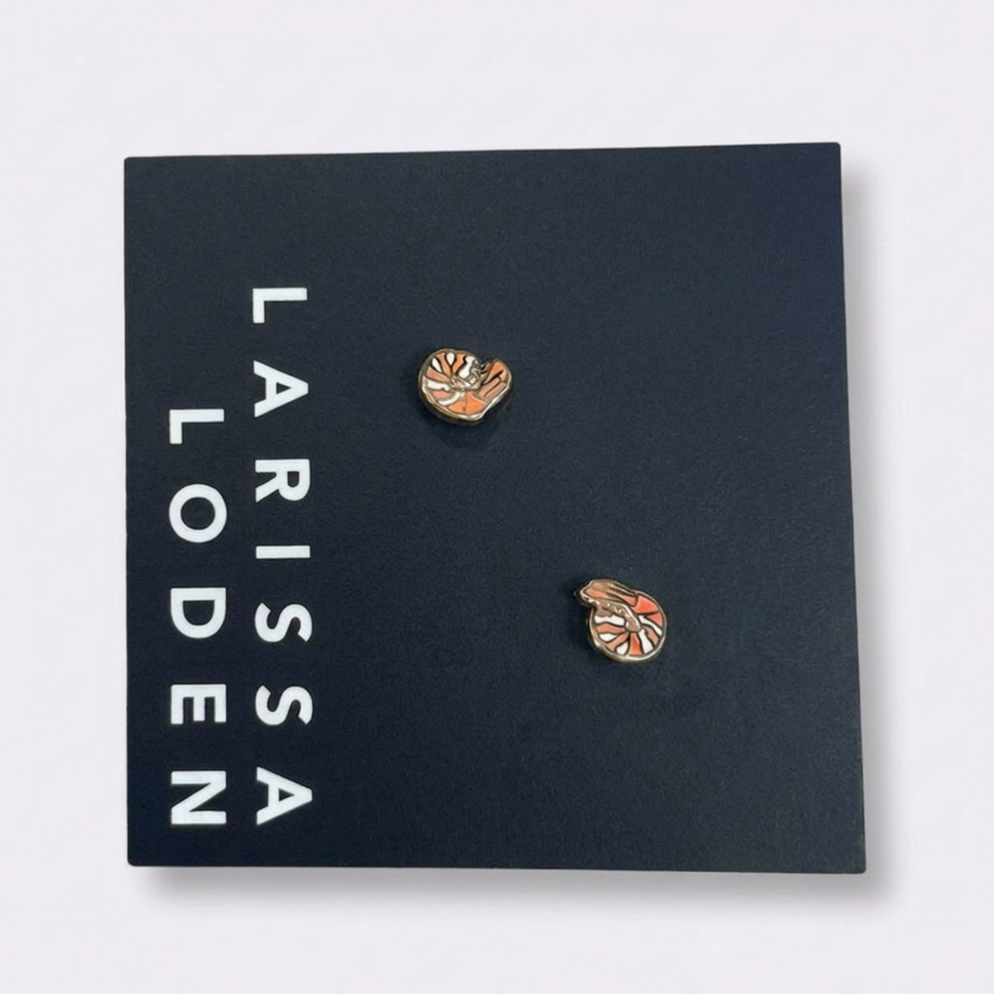 Pumpkin Enamel Stud Earrings