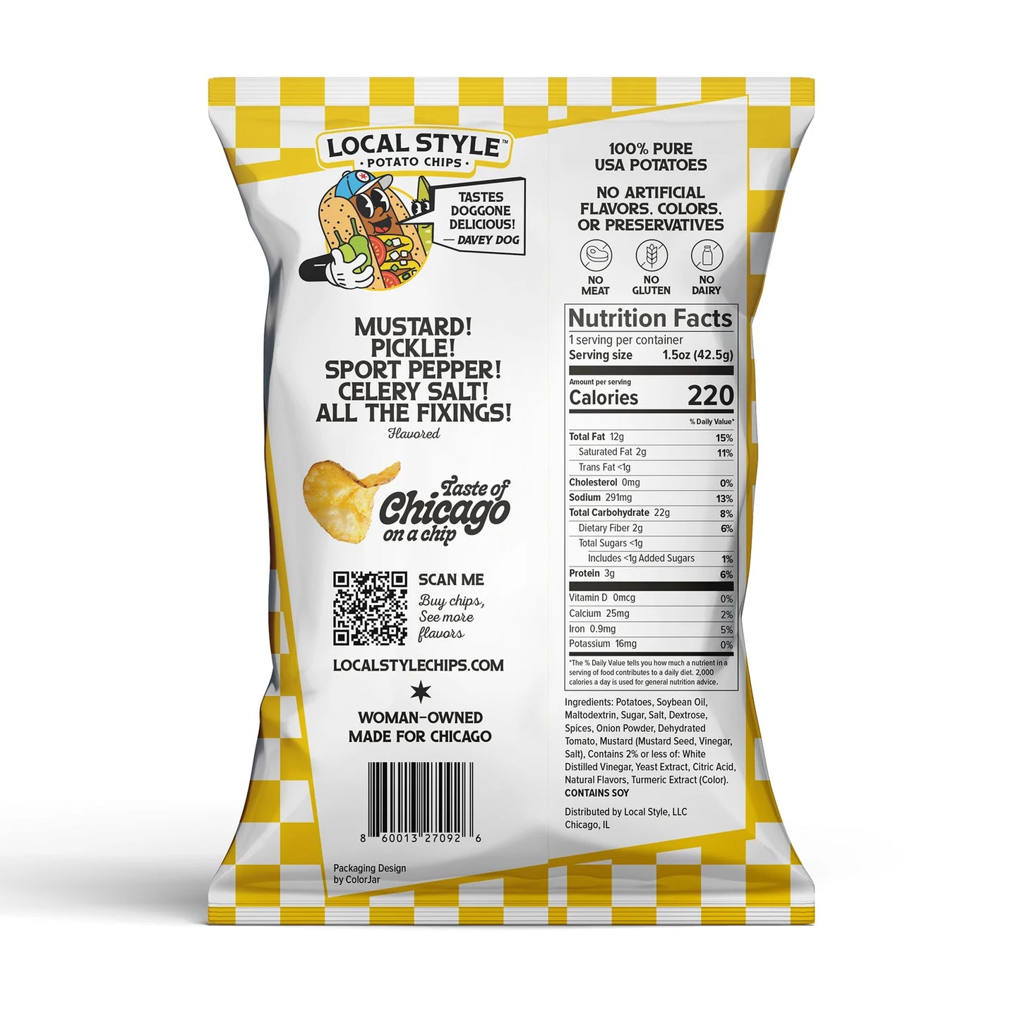 Chicago Style Hot Dog Local Style Potato Chips