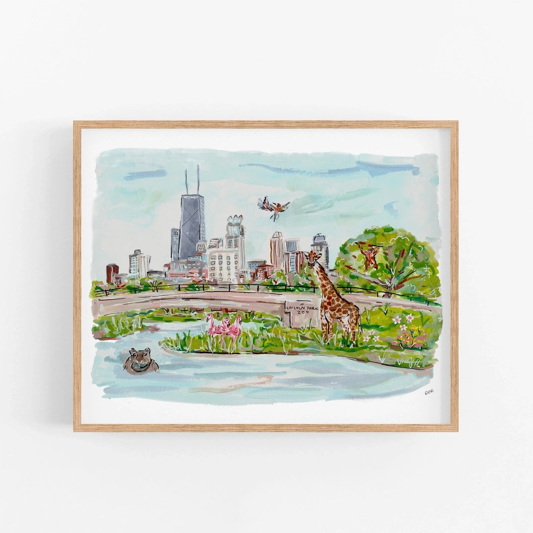 Chicago Lincoln Park Zoo 8" x 10" Art Print