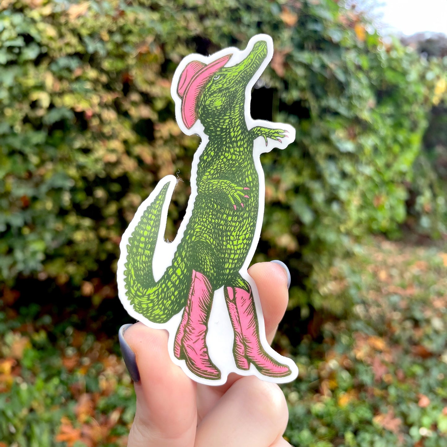 Cowboy Alligator Sticker