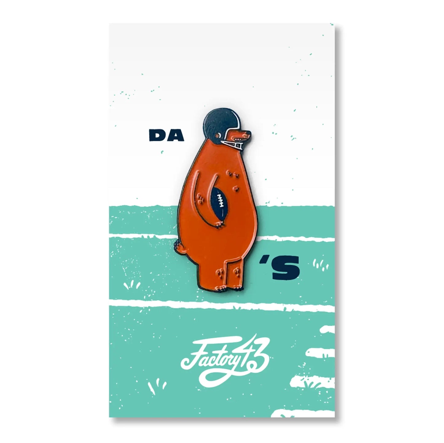 Da Bears Chicago Football Enamel Pin