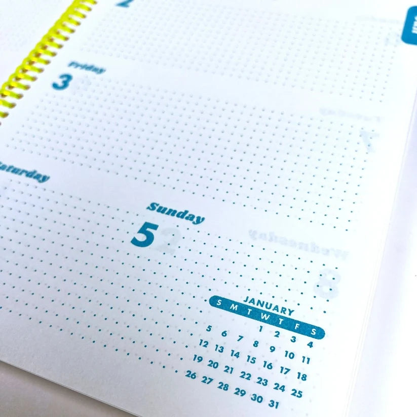 2027 Risograph Printed Dated Planner