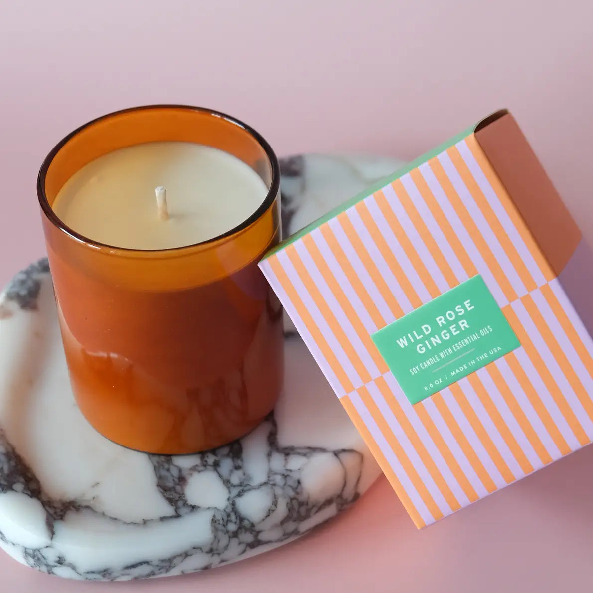 Wild Rose & Ginger Essentials 12 oz Soy Wax Candle