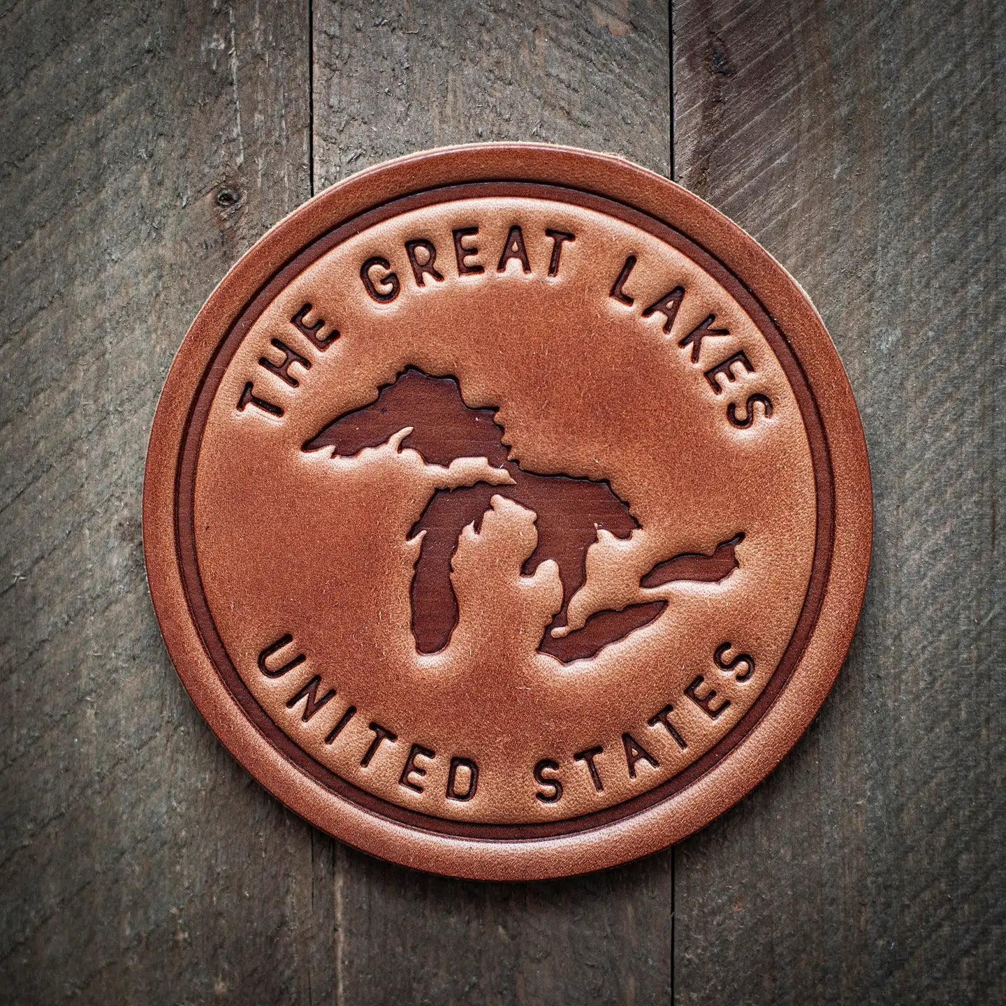 The Great Lakes Leather Coaster