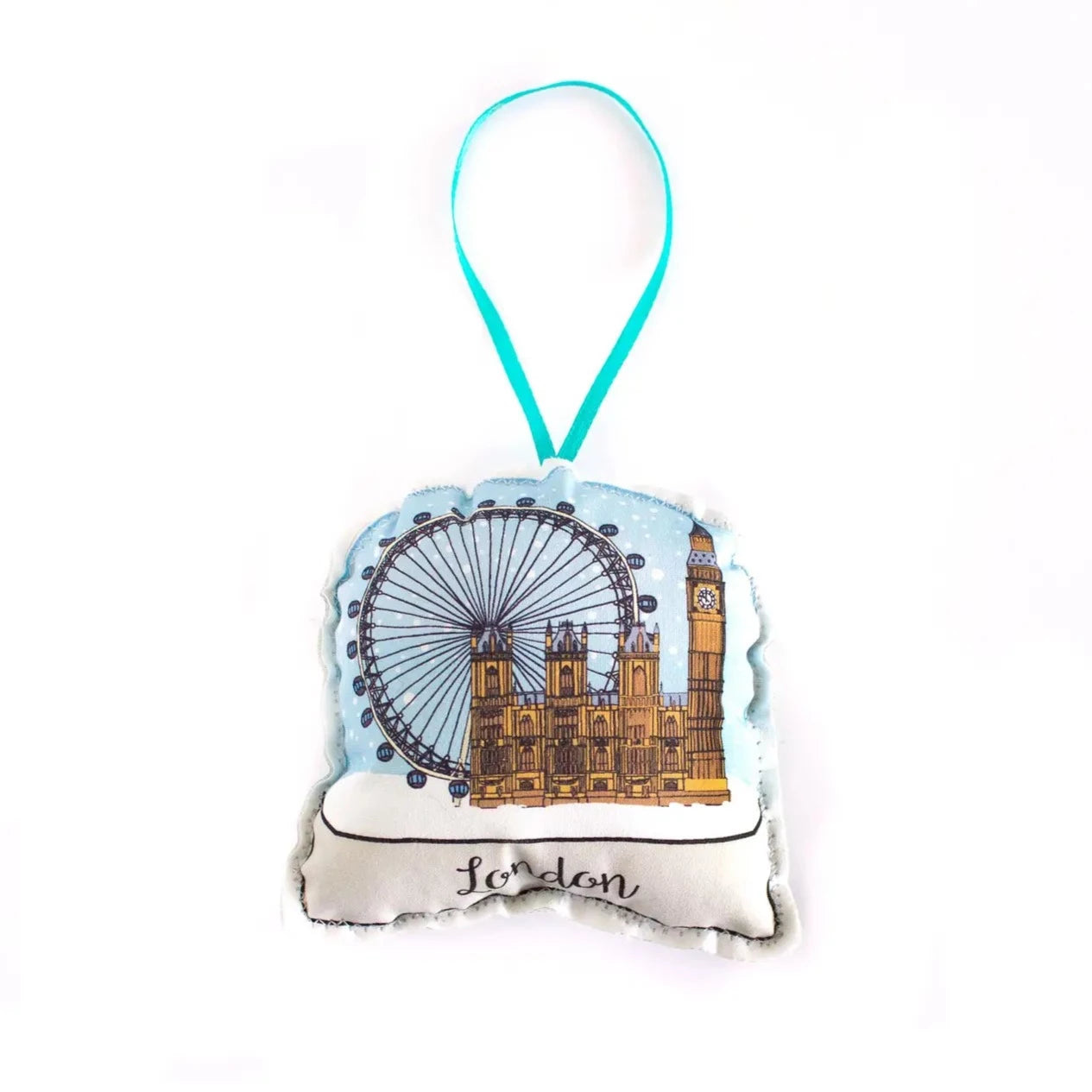 London Snow Globe Travel Stuffed Ornament