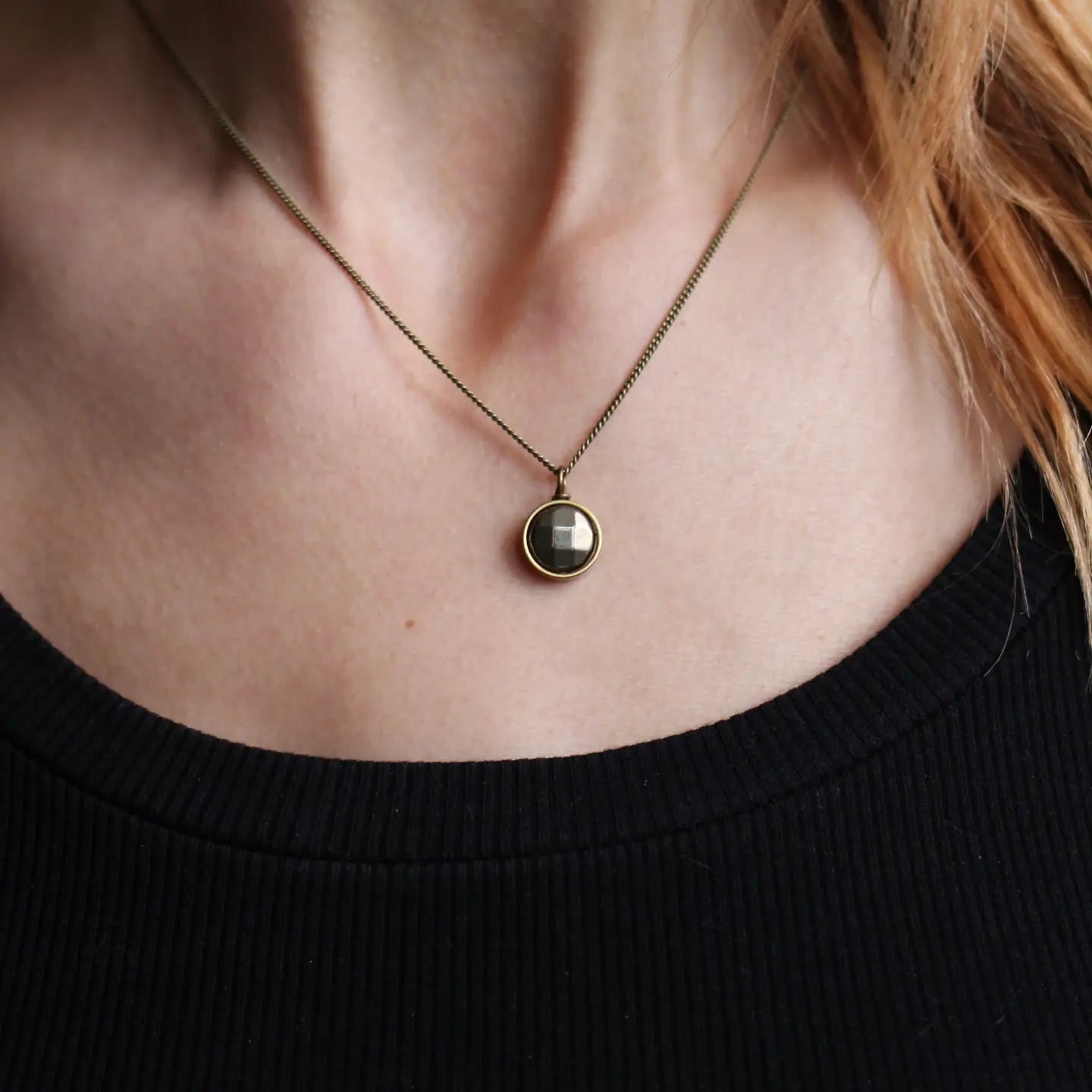 Mara Stone & Brass Necklace