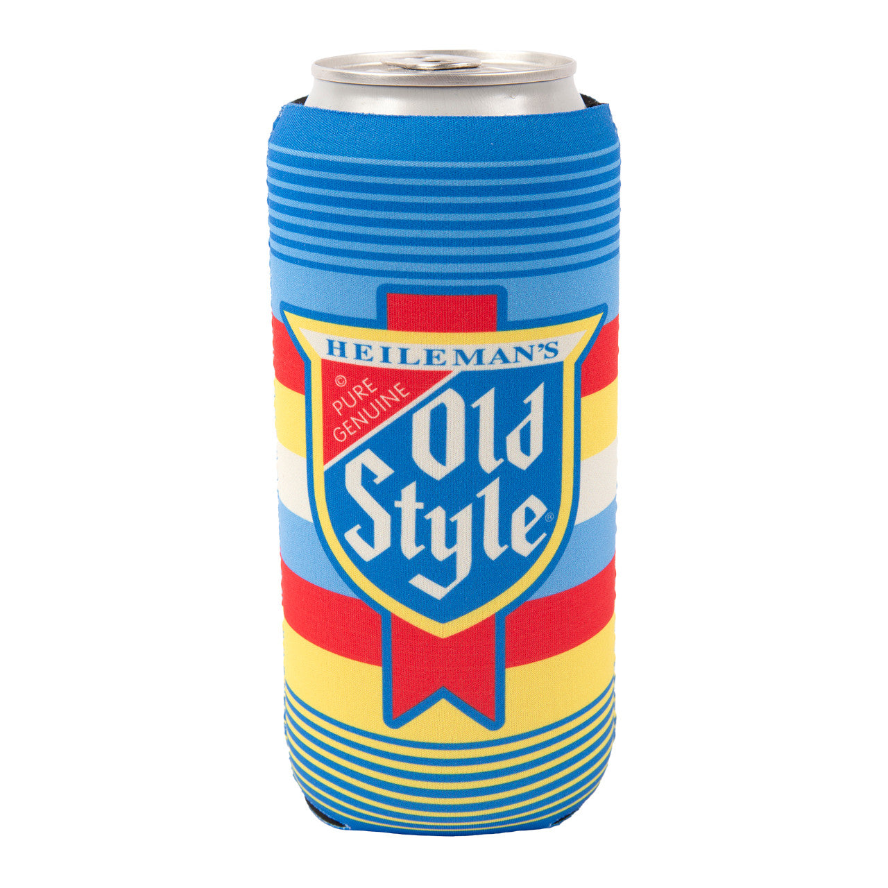 Old Style Vintage Stripe 16 Oz Can Cooler
