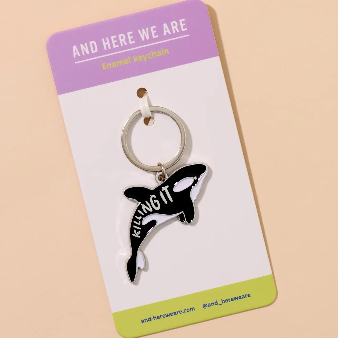 Killing It Orca Whale Enamel Keychain