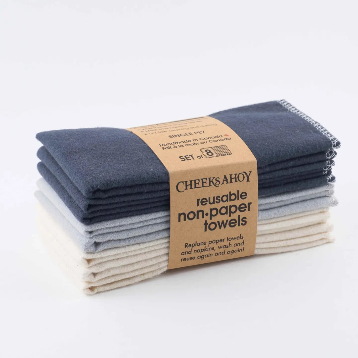 Cotton Reusable "Paper" Towels (Set of 8)