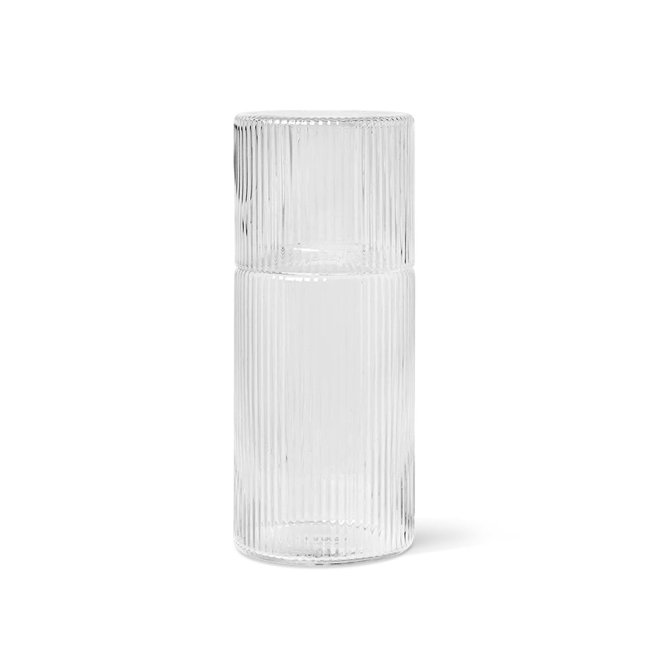 Ripple Clear Glass & Pitcher Bedside Carafe Set