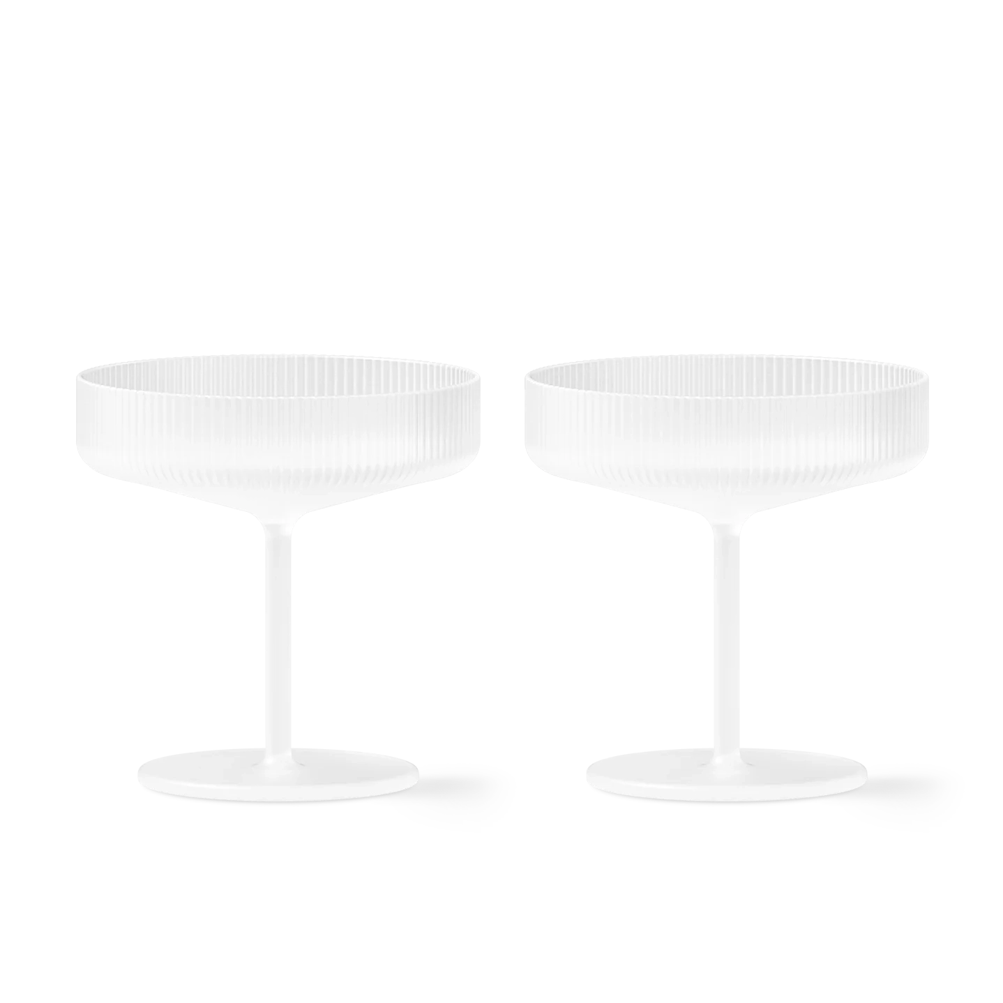Frosted Ripple Champagne Coupe Glasses (Set of 2)