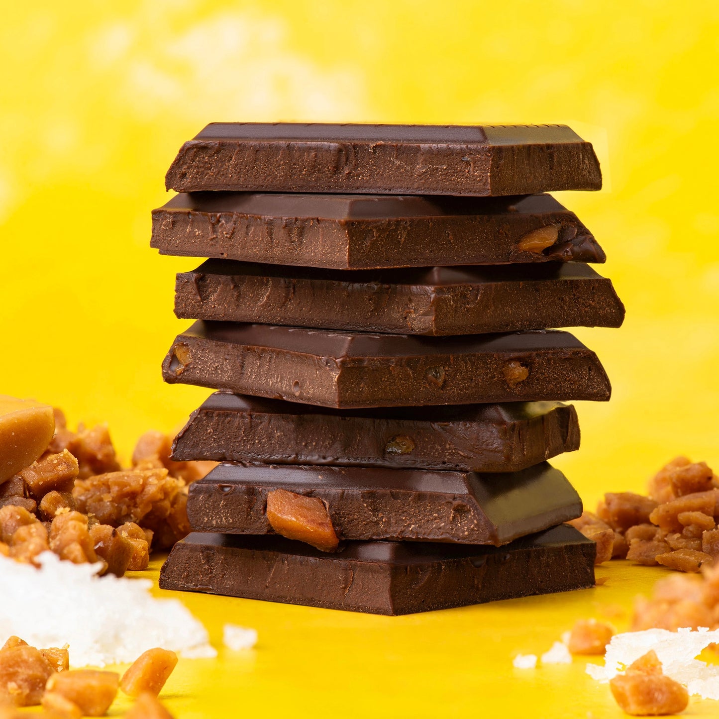 Salted Toffee Crackle Dark Chocolate Truffle Bar