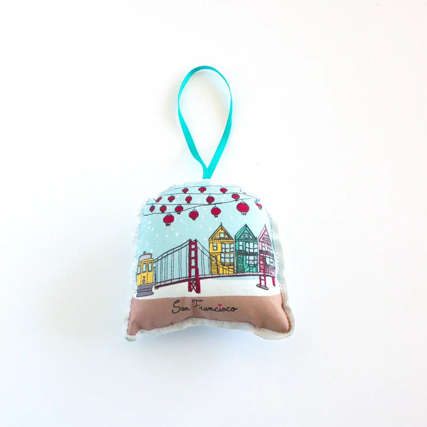 San Francisco Snow Globe Travel Stuffed Ornament