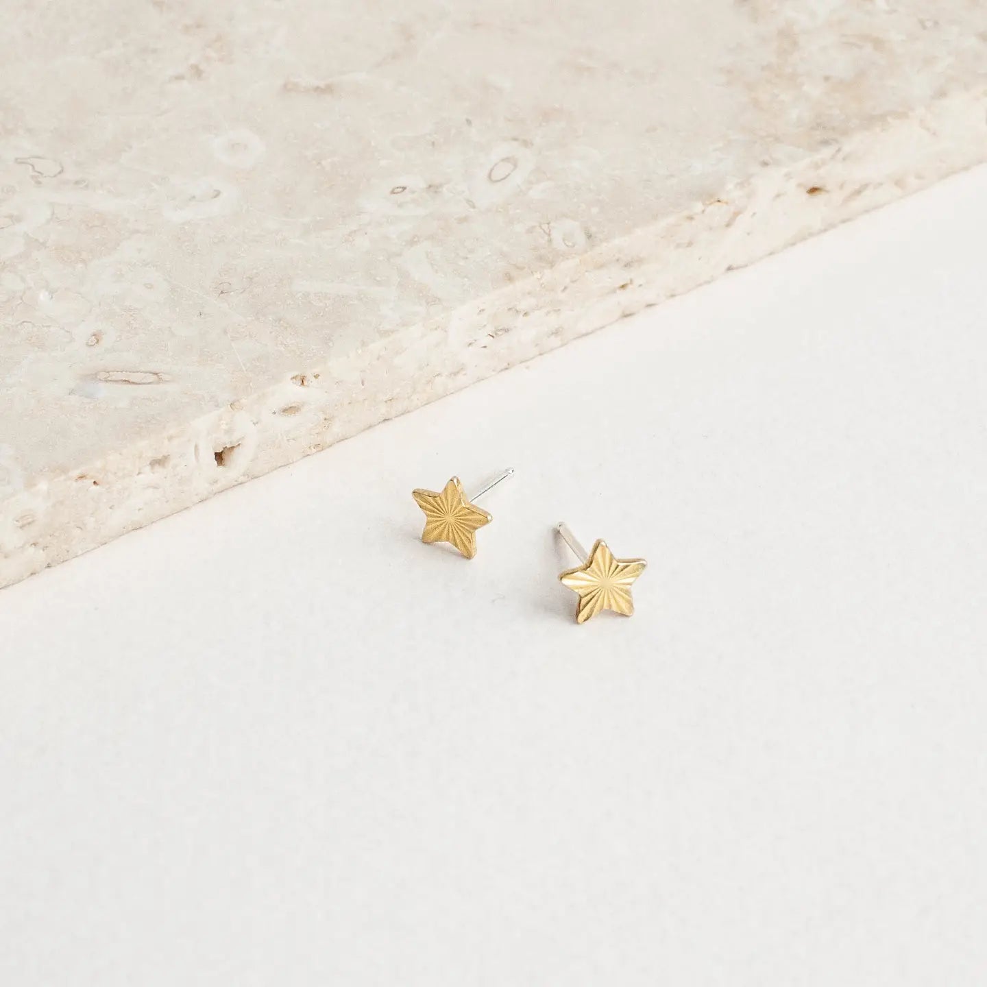 Tiny Starburst Star Stud Earrings
