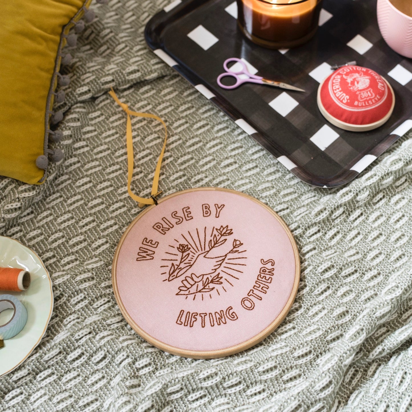We Rise By Lifting Others 6" Embroidery Kit