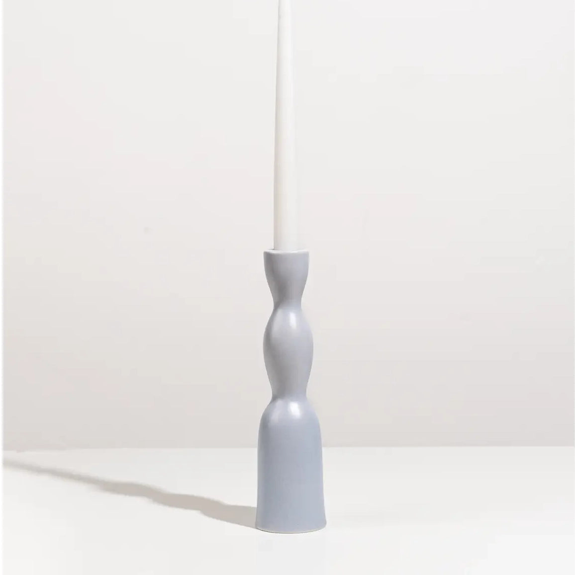 Wave Ceramic Pedestal Candleholder