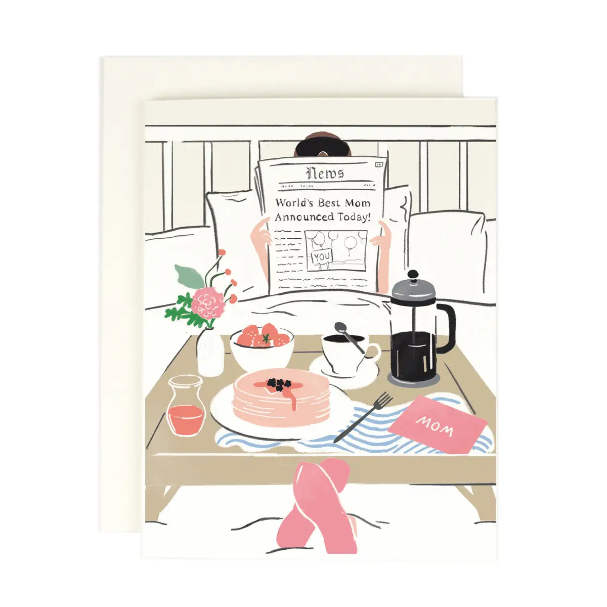 World's Best Mom Newspaper Mother's Day Card