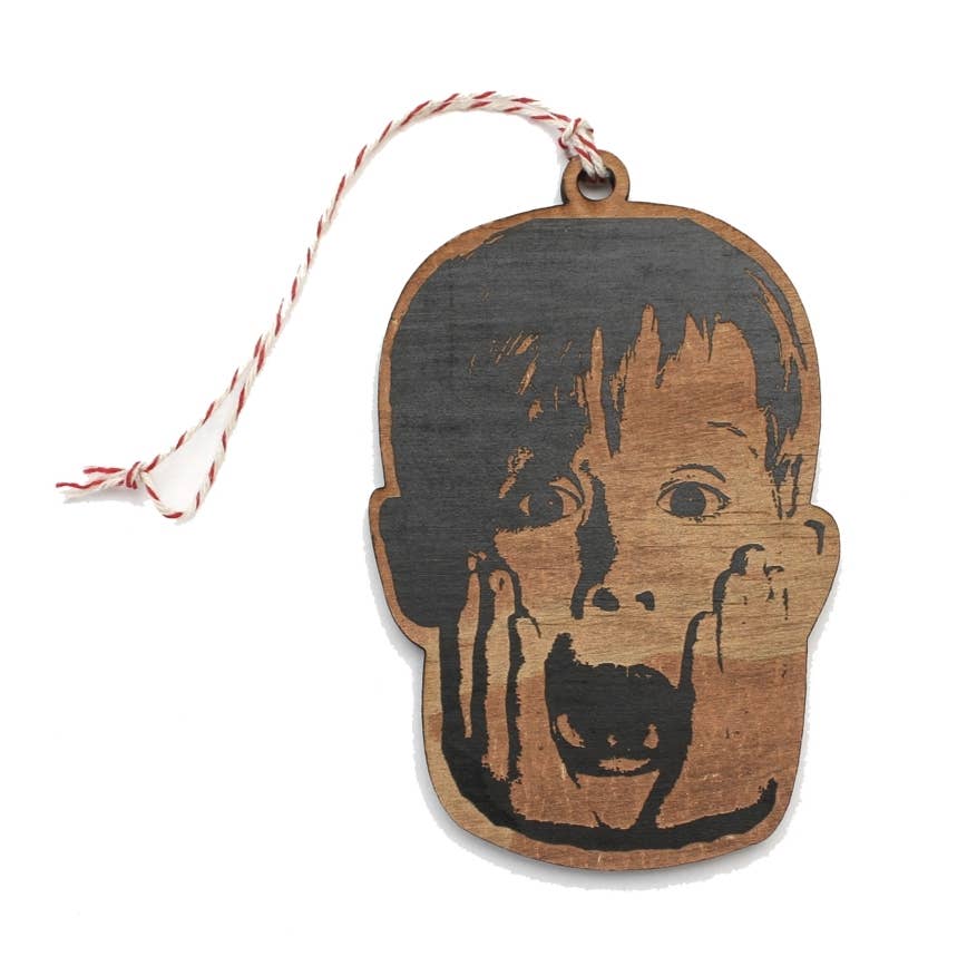 Macaulay Culkin Home Alone Lasercut Wood Holiday Ornament