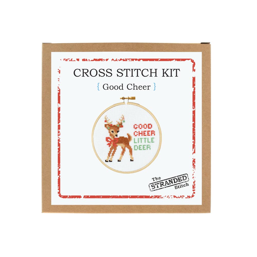 Good Cheer Little Deer Holiday 5" Cross Stitch Kit