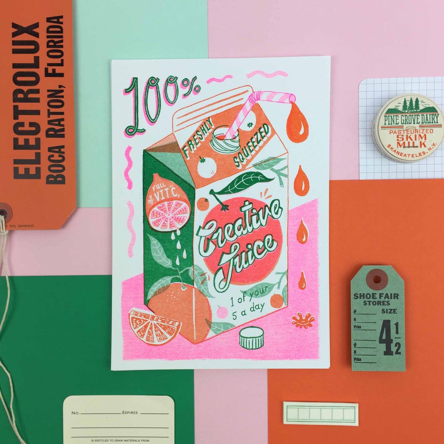 Creative Juice 5.75" x 8.25" Risograph Print