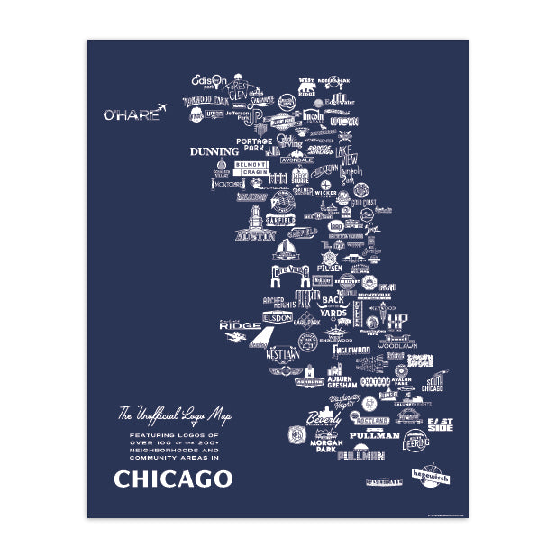 Neighborhood Logo Map 16" x 20" Poster
