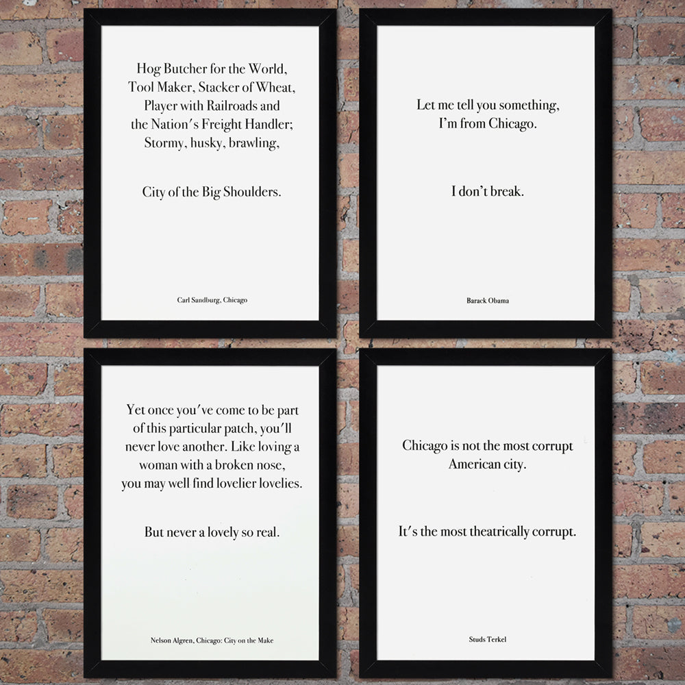 Chicago Barack Obama Quote 9" x 12" Screen Print