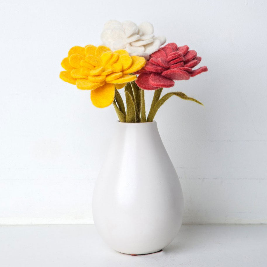 Felt Zinnia Flower