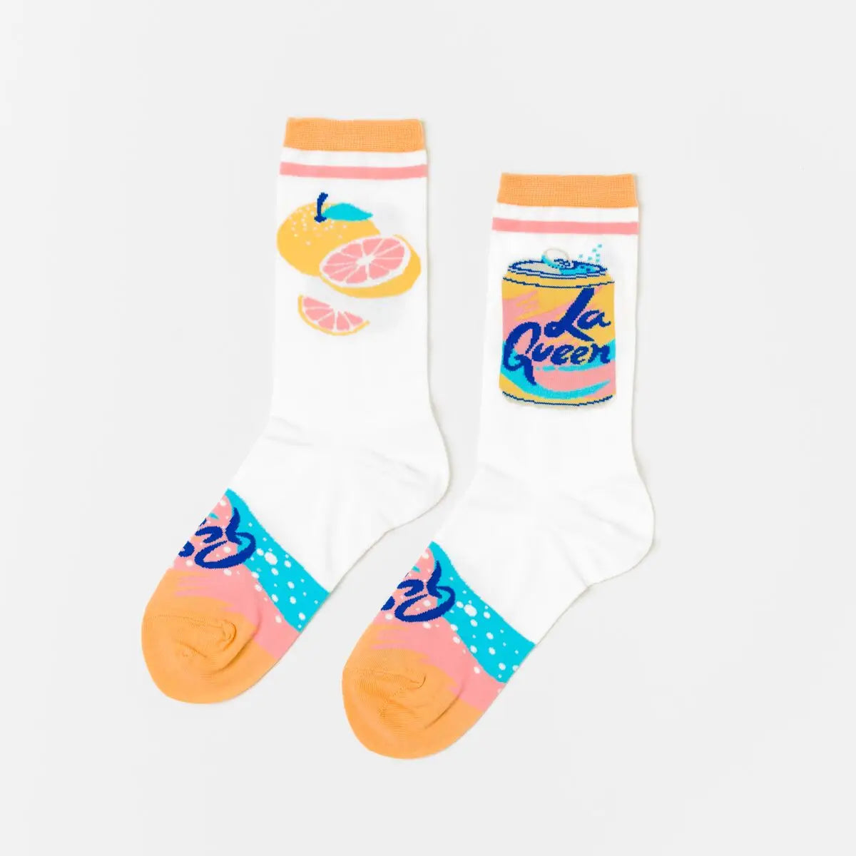 La Queen La Croix Inspired Cotton Crew Socks