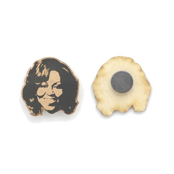 Michelle Obama Lasercut Wood Magnet