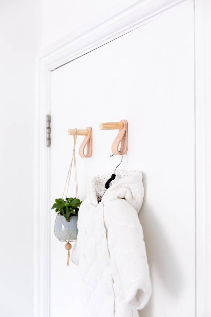 Make Something Sunday: DIY Wood and Leather Door Hook