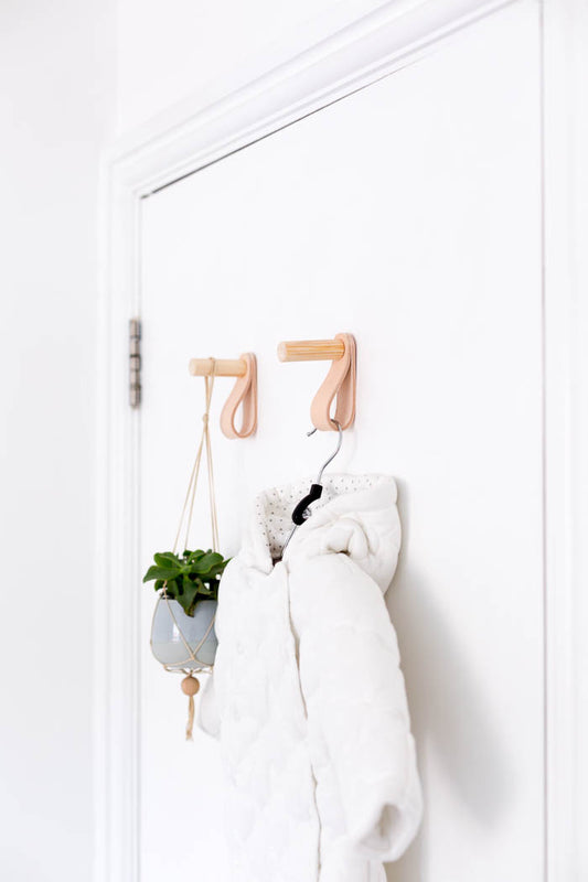 Make Something Sunday: DIY Wood and Leather Door Hook