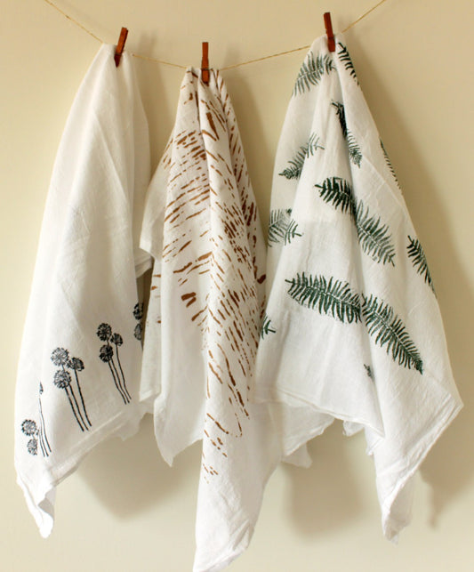 Make Something Sunday: Stamped Flour Sack Towels