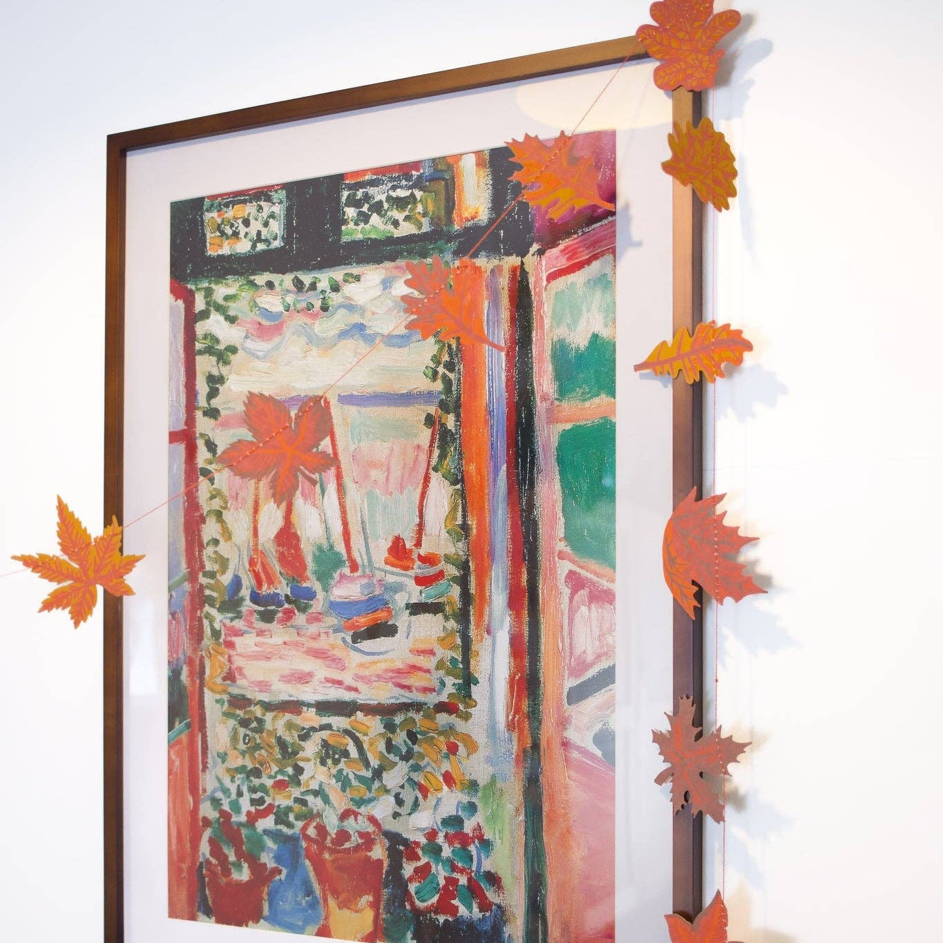 Autumn Leaves 9' Screenprinted Paper Garland