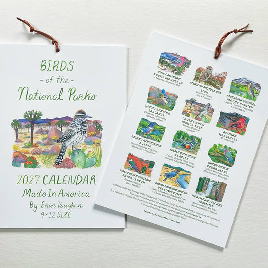 2027 Birds of the National Parks 9" x 12" Wall Calendar