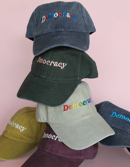 Democracy Embroidered Hat