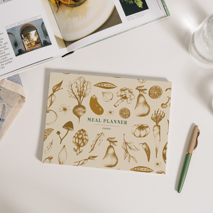 Harvest Weekly Meal Planner & Grocery List Notepad (60 pages)