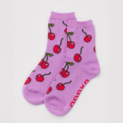 Bamboo Woven Crew Socks