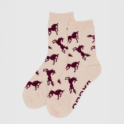 Bamboo Woven Crew Socks