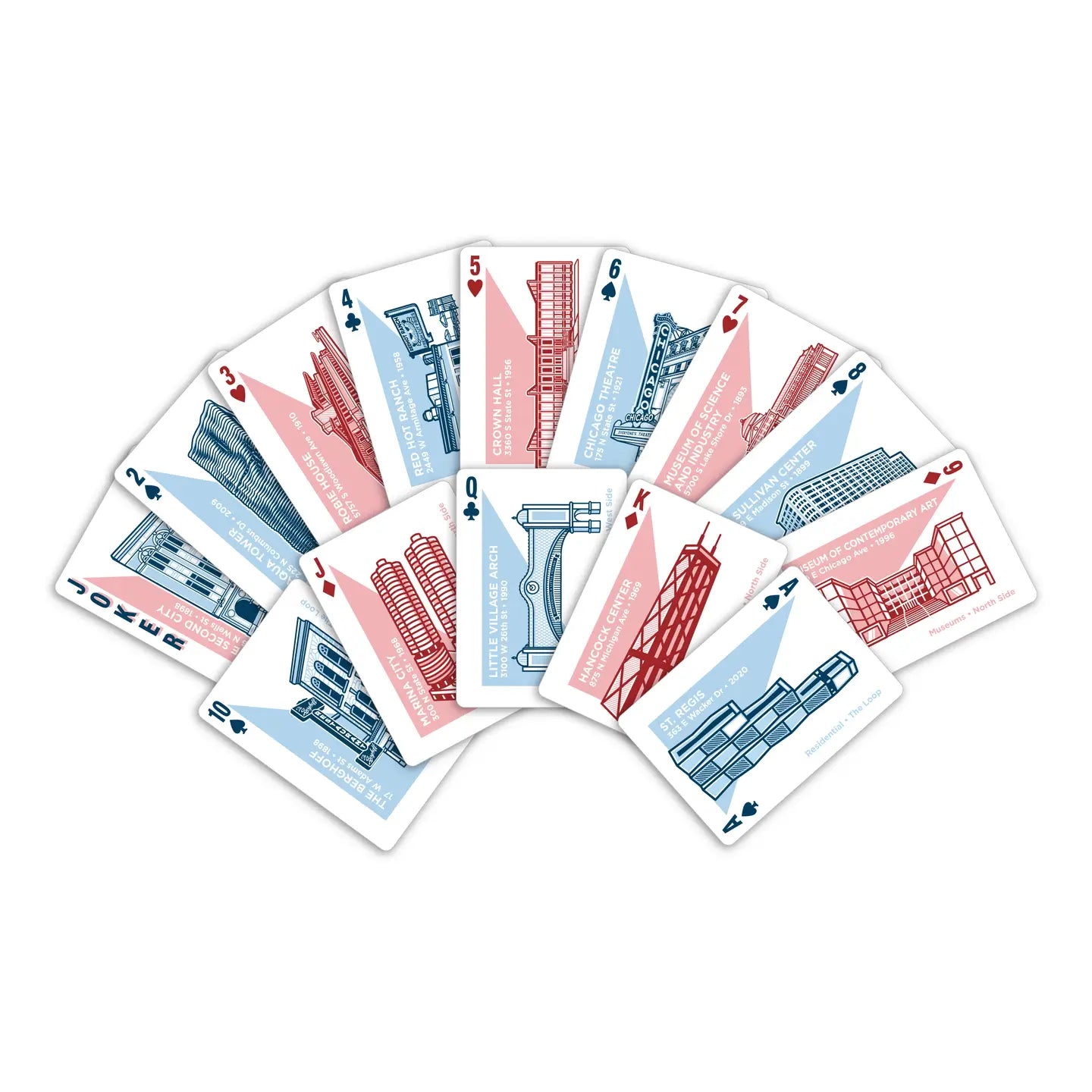 Chicago Architecture Playing Cards Deck