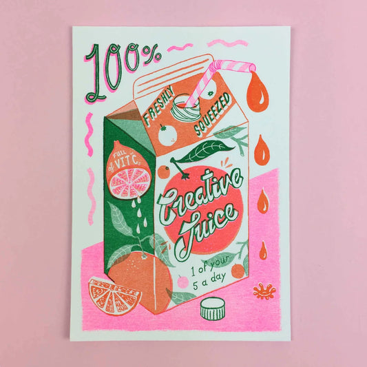 Creative Juice 11.75" x 23.25" Silkscreen Print