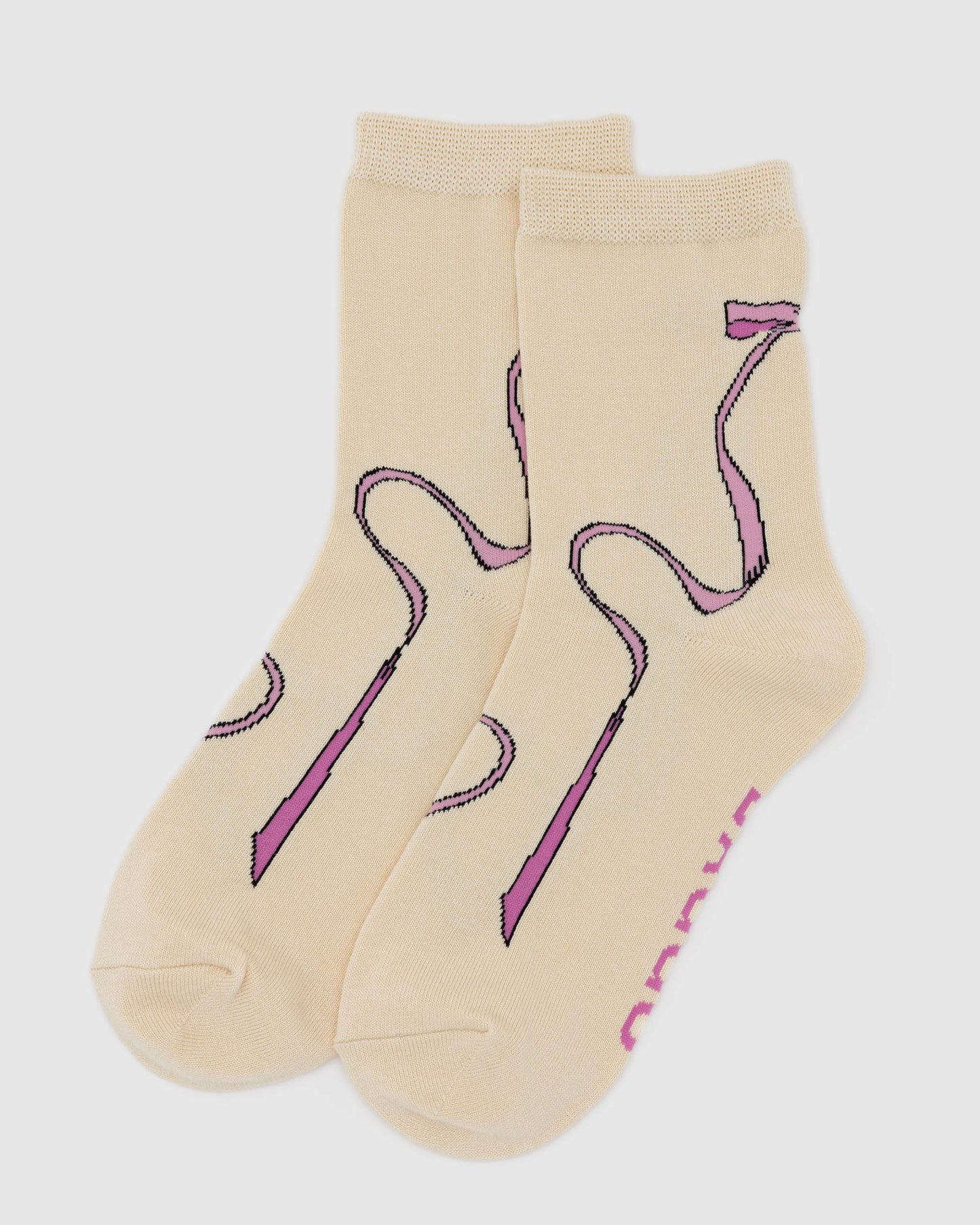 Bamboo Woven Crew Socks