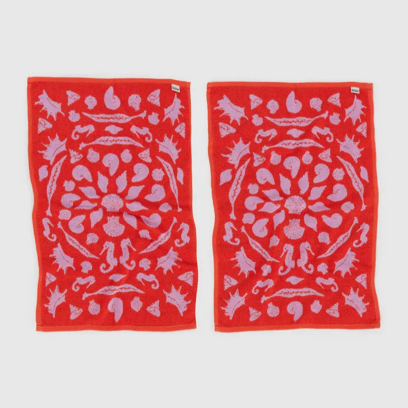 Reversible Terrycloth Hand Towels (Set of 2)