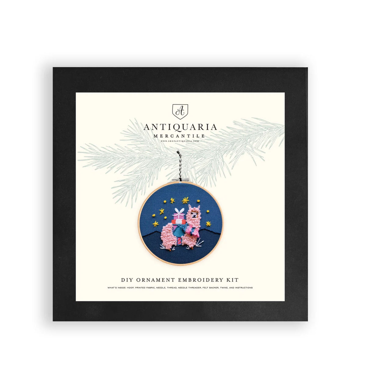 Alpaca DIY Ornament Embroidery Kit