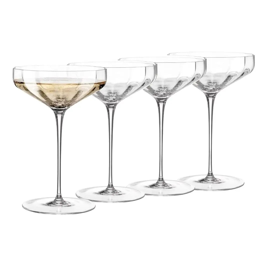 Angled Champagne Coupe or Martini Glasses (Set of 2 or 4)
