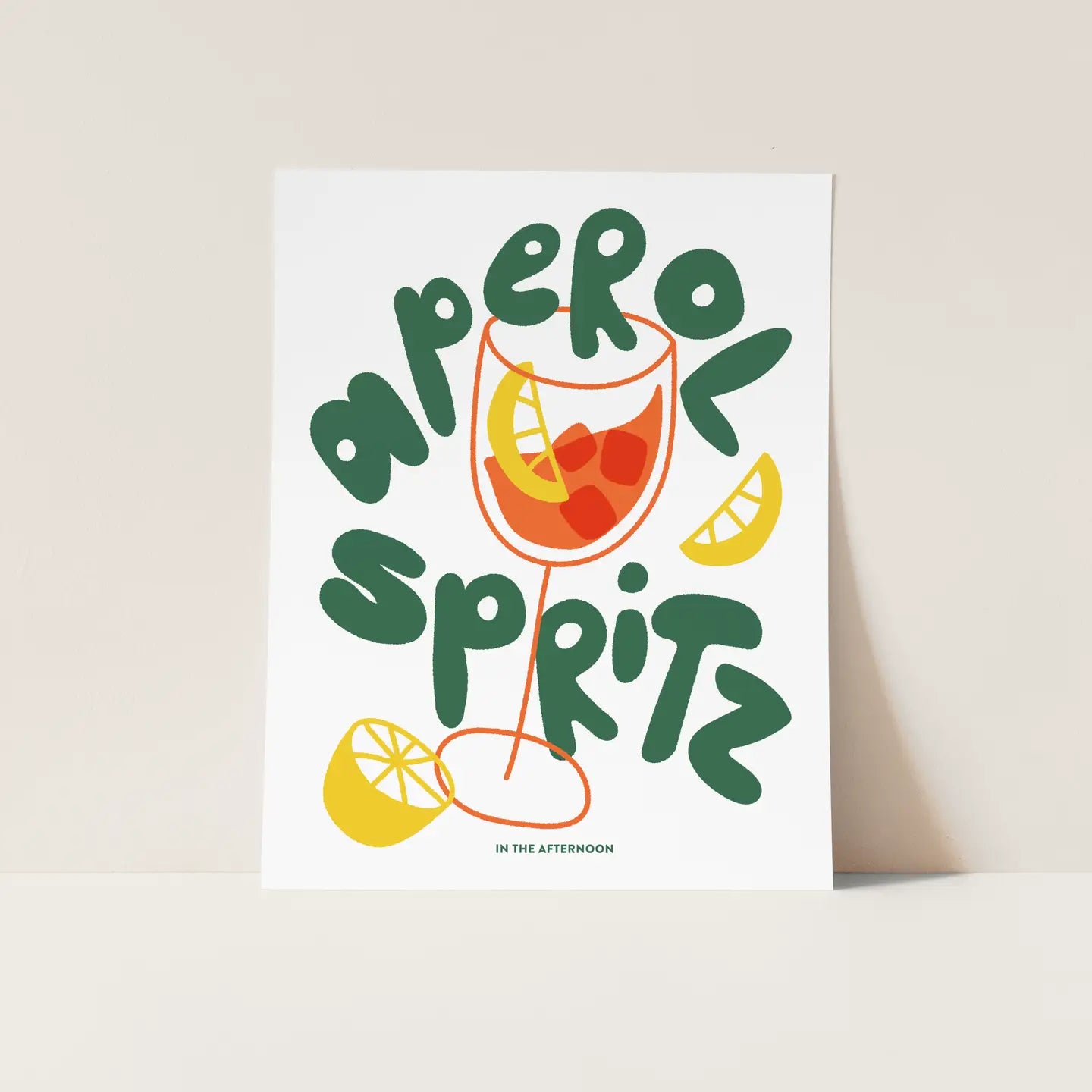 Aperol Spritz Cocktail 5" x 7" Print