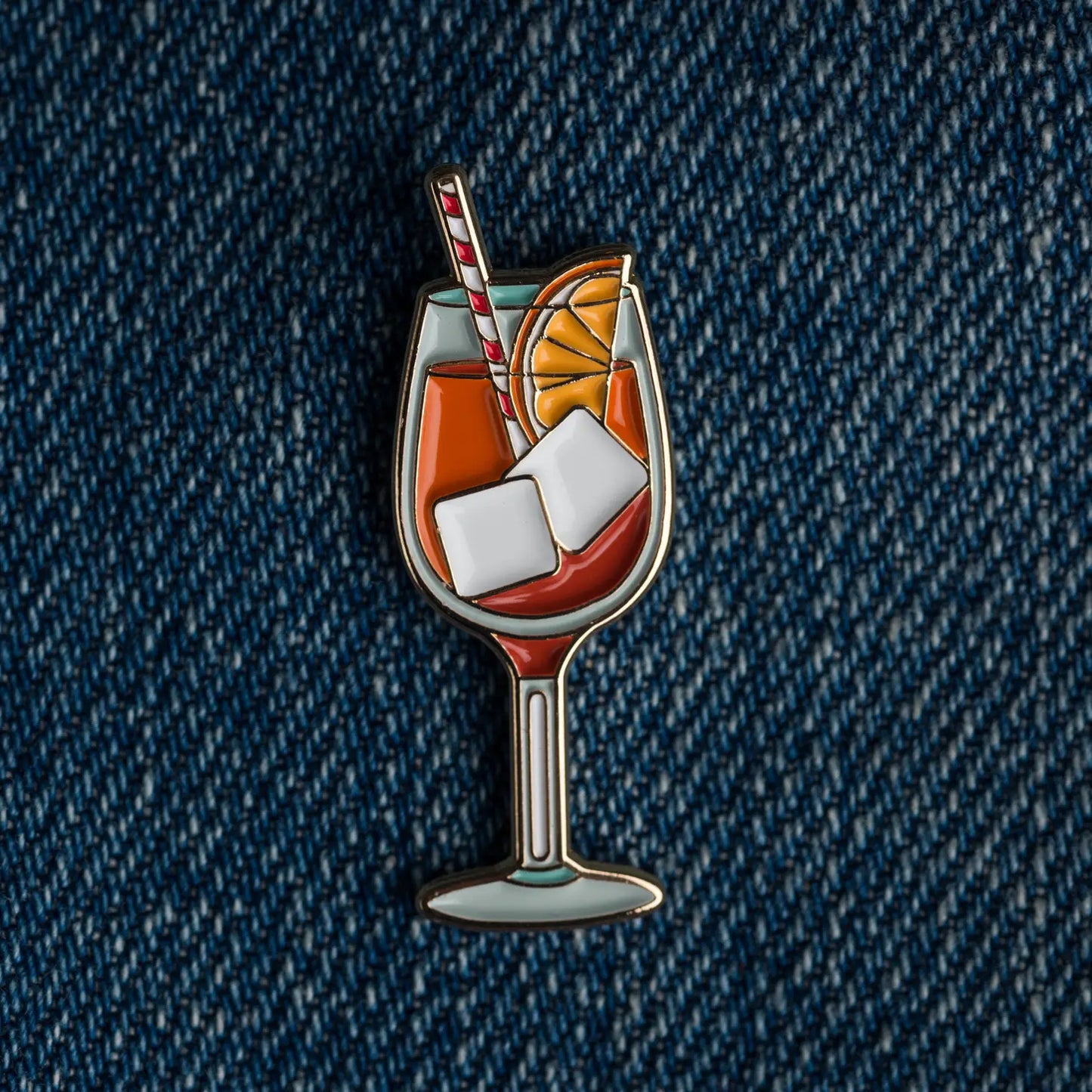 Aperol Spritz Cocktail Enamel Pin