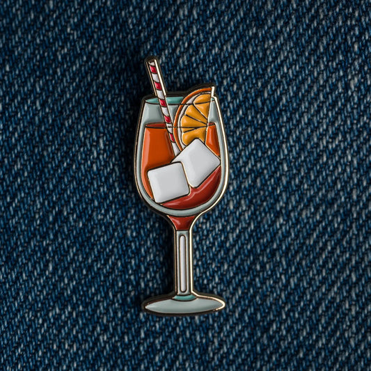 Aperol Spritz Cocktail Enamel Pin
