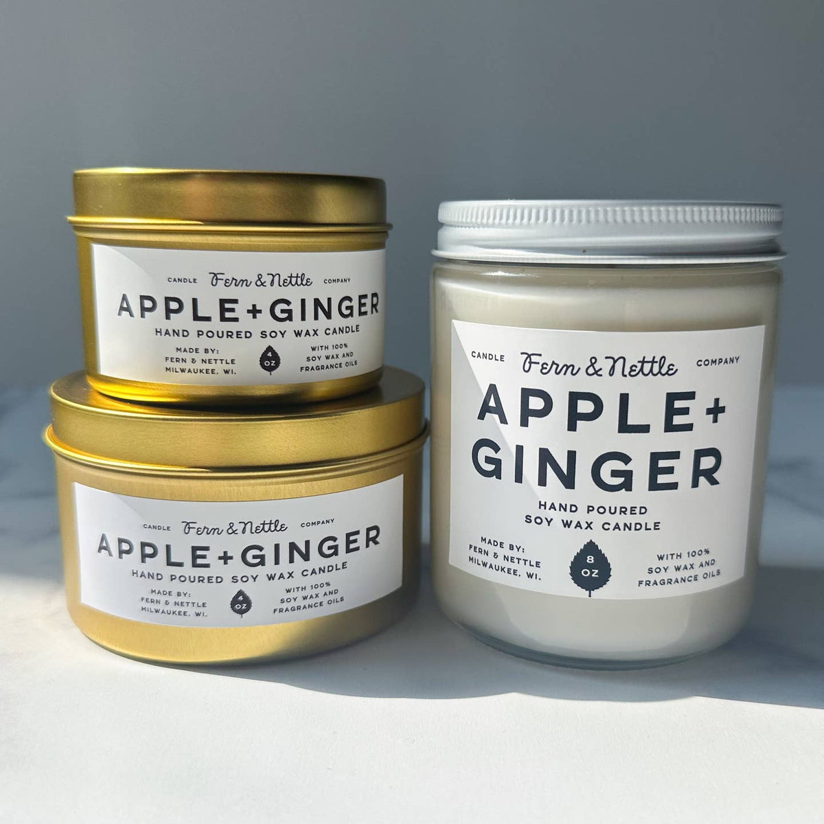 Apple + Ginger Soy Wax Candle